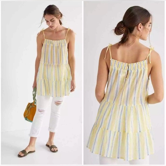 ANTHROPOLOGIE-MAEVE || Stripe Cotton Tunic Top. Sz. - Picture 5 of 15